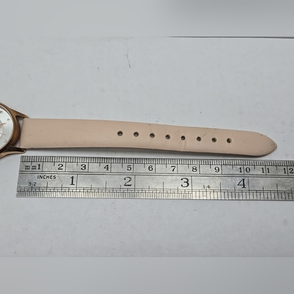 Womens TCM Twmpo d'Ore Diamond Dial Quartz Watch Pink Leather Strap New Battery - Picture 7 of 11